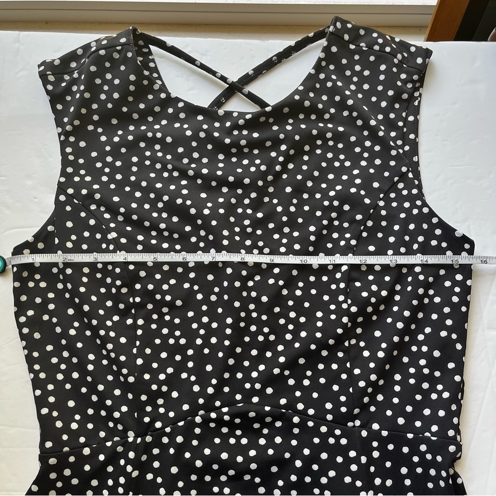 TITLE NINE Black and White Polka Dot Diamalete Mini Dress Size XS - Picture 5 of 9